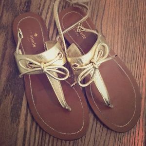 Gold now Kate Spade sandals size 8